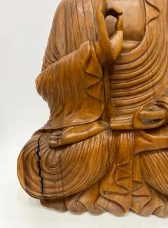 Overscale Vintage Hand Carved Asian Buddha Statue Vitarka Teaching Mudra - 3611879