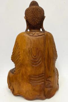 Overscale Vintage Hand Carved Asian Buddha Statue Vitarka Teaching Mudra - 3611970