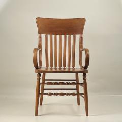 Oversize Arts Crafts Carved Oak Armchair - 3858465