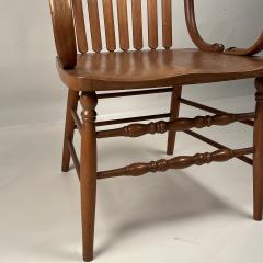 Oversize Arts Crafts Carved Oak Armchair - 3858471