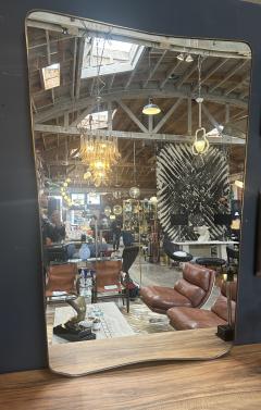 Oversize Italian Vintage Brass Mirror 1950s - 2893384