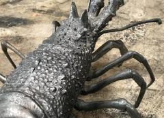 Oversize Lobster Sculpture in Pewter Made in Florence Italy for Teghini 1970s - 875573