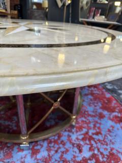 Oversize Mid century Round Marble Dining Table 1960s - 3089669