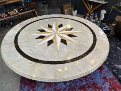 Oversize Mid century Round Marble Dining Table 1960s - 3089670