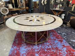 Oversize Mid century Round Marble Dining Table 1960s - 3089672