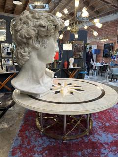 Oversize Mid century Round Marble Dining Table 1960s - 3089673
