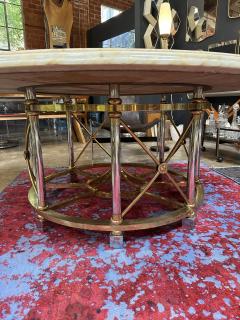 Oversize Mid century Round Marble Dining Table 1960s - 3089674