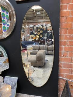 Oversize Oval Wall Mirror Italy Late 1960s - 1513595