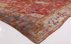 Oversized 19th Century Turkish Oushak Red Handwoven Wool Rug - 2464577