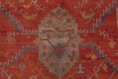 Oversized 19th Century Turkish Oushak Red Handwoven Wool Rug - 2464581