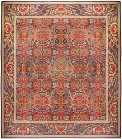 Oversized Antique French Aubusson Bold Geometric Handmade Wool Carpet - 2455241
