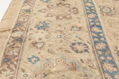 Oversized Antique Indian Botanic Handmade Wool Rug - 2452928