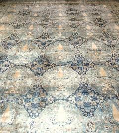 Oversized Antique Indian Botanic Handmade Wool Rug - 2453029