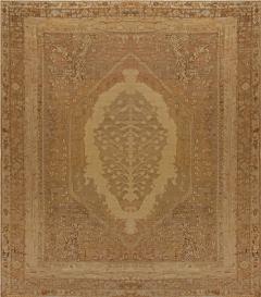 Oversized Antique Turkish Ghiordes Brown Handmade Wool Rug - 2460745