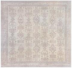 Oversized Antique Turkish Oushak Beige Handmade Wool Carpet - 2450546