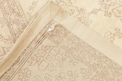 Oversized Antique Turkish Oushak Beige Handmade Wool Carpet - 2450548