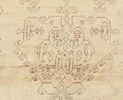 Oversized Antique Turkish Oushak Beige Handmade Wool Carpet - 2450550