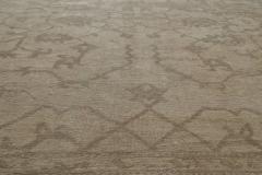 Oversized Antique Turkish Oushak Botanic Brown Handwoven Wool Rug - 2450536