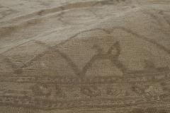 Oversized Antique Turkish Oushak Botanic Brown Handwoven Wool Rug - 2450538