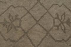 Oversized Antique Turkish Oushak Botanic Brown Handwoven Wool Rug - 2450539