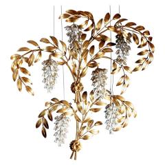 Oversized Gilded Romantic Wall Lamp Germany 1960s 1970s - 1548586