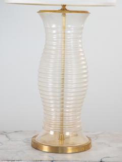 Oversized Glass Brass Table Lamp - 2137851