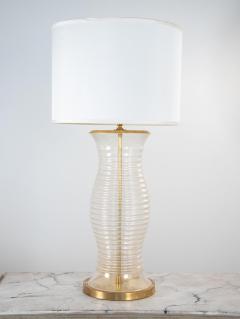 Oversized Glass Brass Table Lamp - 2137853