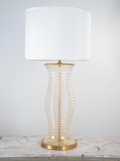 Oversized Glass Brass Table Lamp - 2137854