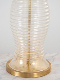 Oversized Glass Brass Table Lamp - 2137855