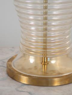 Oversized Glass Brass Table Lamp - 2137859