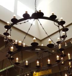 Oversized Hand Forged Iron Double Ring Monroe Chandelier - 2255056