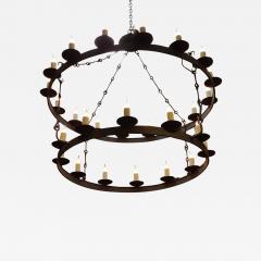 Oversized Hand Forged Iron Double Ring Monroe Chandelier - 2255720