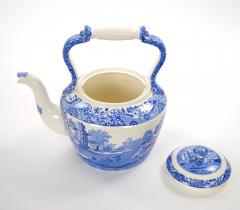 Oversized Italian Blue and White Porcelain Tea or Coffee Pot - 4797043