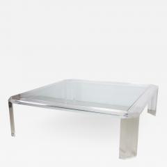 Oversized Lucite Glass Cocktail Table - 411276