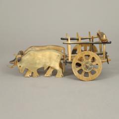 Oxen Pulling a Cart - 3944806