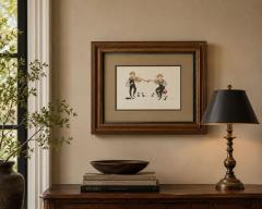 P Buckley Moss Framed Folksy Artwork Print USA 1979 - 4704522