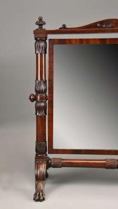 P MA Nicholson Superb quality 19th century Regency Cuban mahogany cheval table mirror - 4780413