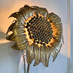 P Mas Rossi Sunflower Wall Light in brass signed by P Mas Rossi 1970s - 3810049