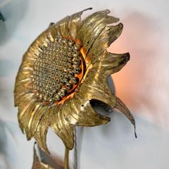 P Mas Rossi Sunflower Wall Light in brass signed by P Mas Rossi 1970s - 3810051