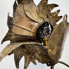 P Mas Rossi Sunflower Wall Light in brass signed by P Mas Rossi 1970s - 3810053