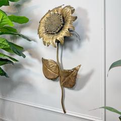 P Mas Rossi Sunflower Wall Light in brass signed by P Mas Rossi 1970s - 3810055