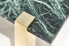 PACE Collection Verde Green Marble and Brass Coffee Table 1970 - 2856436