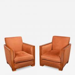 PAIR FRENCH ART DECO PERIOD ROSEWOOD ARMCHAIRS - 3229566