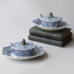 PAIR OF 18TH CENTURY DUTCH DELFT BUTTER DISHES - 4780325