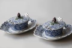 PAIR OF 18TH CENTURY DUTCH DELFT BUTTER DISHES - 4780331