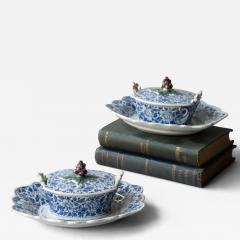 PAIR OF 18TH CENTURY DUTCH DELFT BUTTER DISHES - 4788248