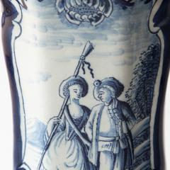 PAIR OF 18TH CENTURY OCTAGONAL DELFT VASES - 1140178