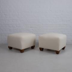 PAIR OF 1930 WALNUT STOOLS - 4487767
