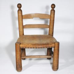 PAIR OF 1930S LOW SEATING LEATHER AND WOOD CHAIRS - 1896391