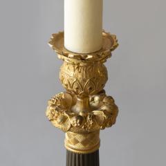 PAIR OF 19TH CENTURY BRONZE CANDLESTICKS CONVERTED TO TABLE LAMPS - 4232865
